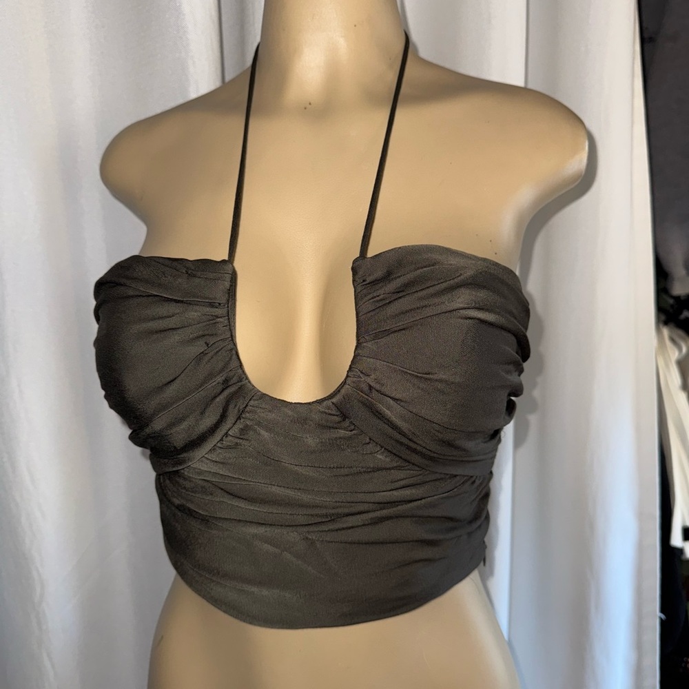 Elegant Black Halter Top